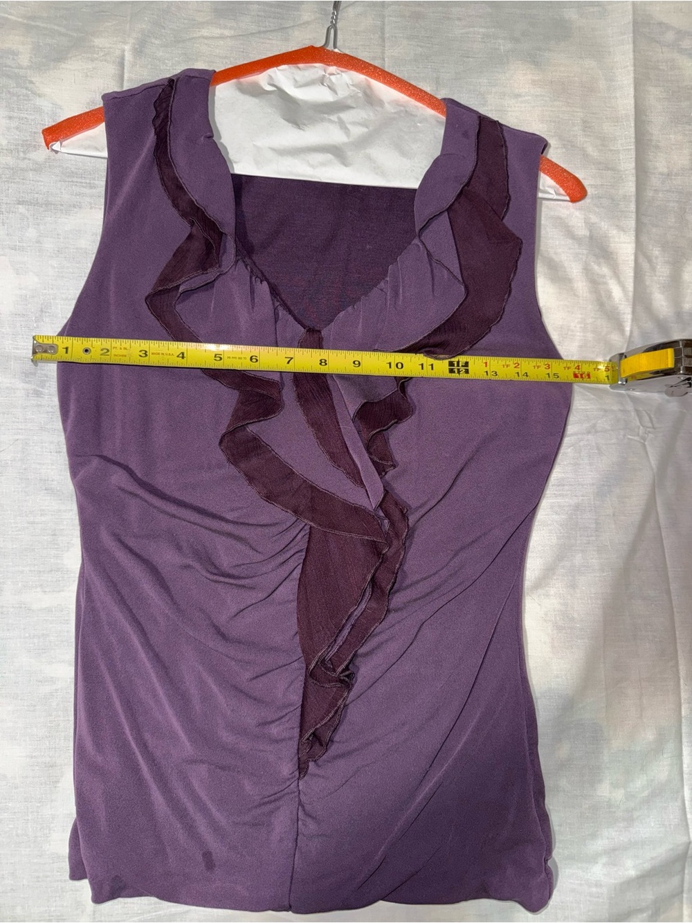 Classiques Entier: Gorgeous Purple V-neck Ruffle Blouse - Picture 7 of 7